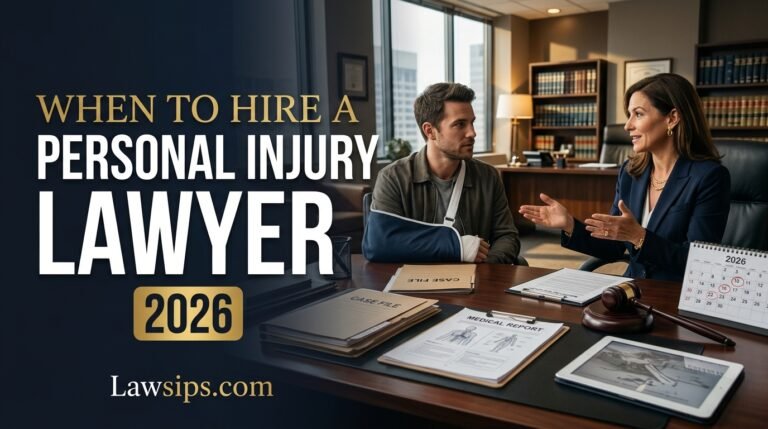 When to Hire a Personal Injury Lawyer: 15 Clear Signs, Costs and What to Do First 2026